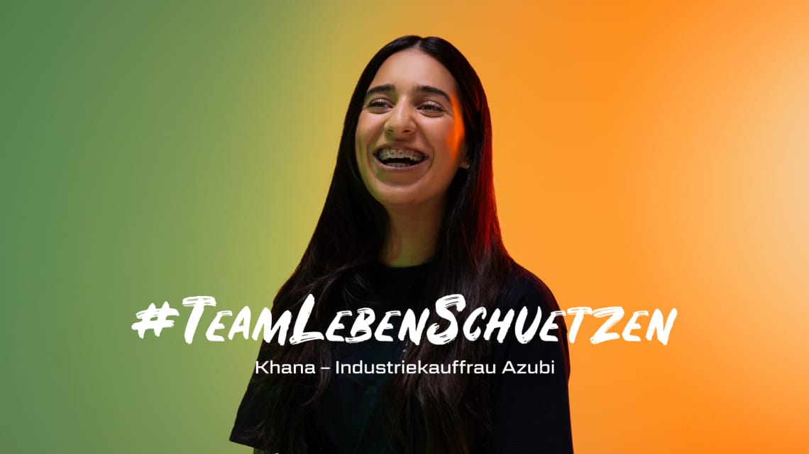 Khana, Industriekauffrau Azubi im #TeamLebenSchuetzen